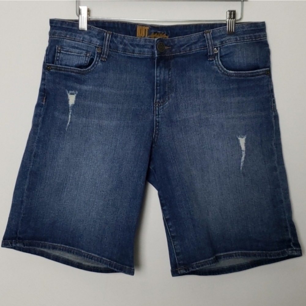Kut from the Kloth Blue Jean Shorts Size 16 - Picture 5 of 12